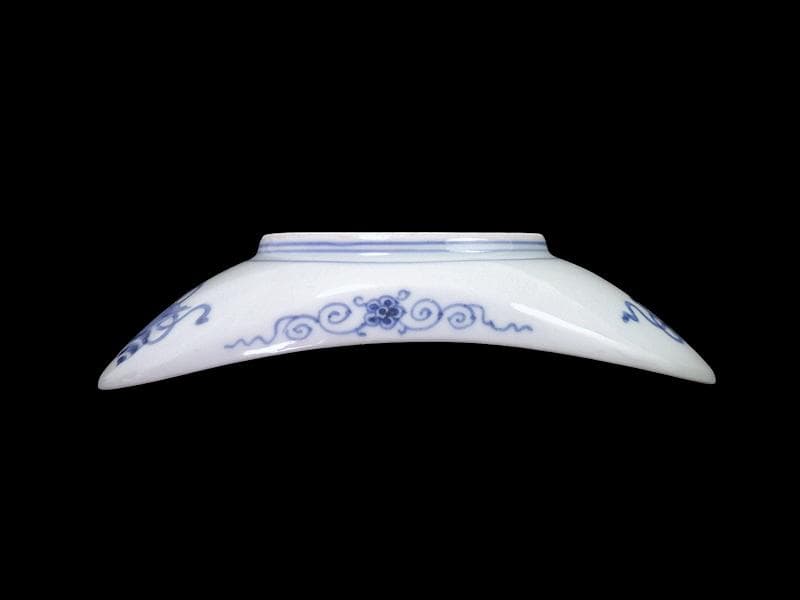 古伊万里　石榴に桜の図　舟形変形皿　AS-CVx