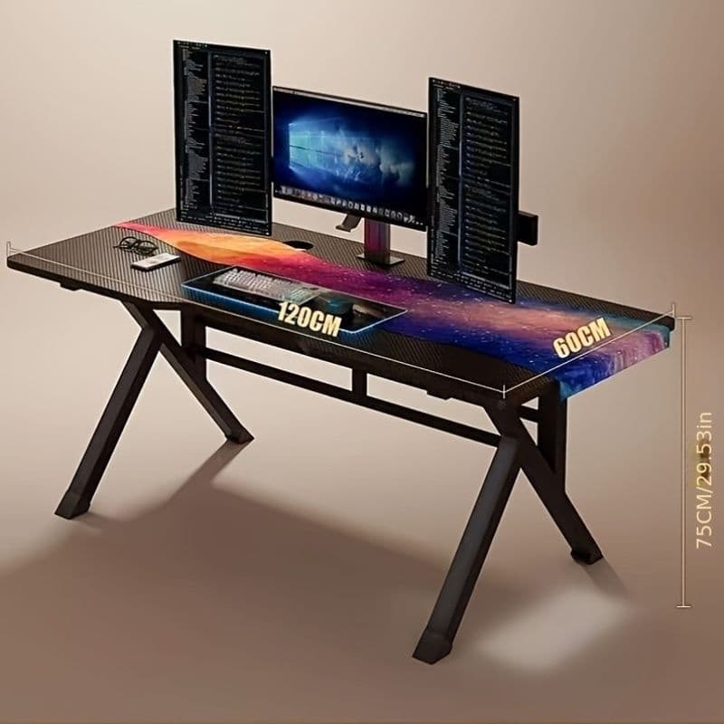 120CM 家庭用モダンデスク 組立簡単 学生ゲーマー向け スタイリッシュ