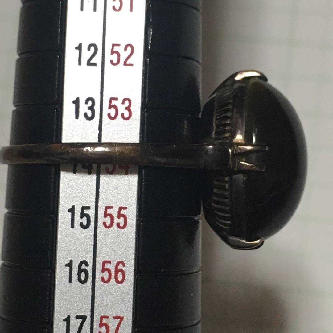 天然石リング　タイガーアイリング　K18 刻印あり