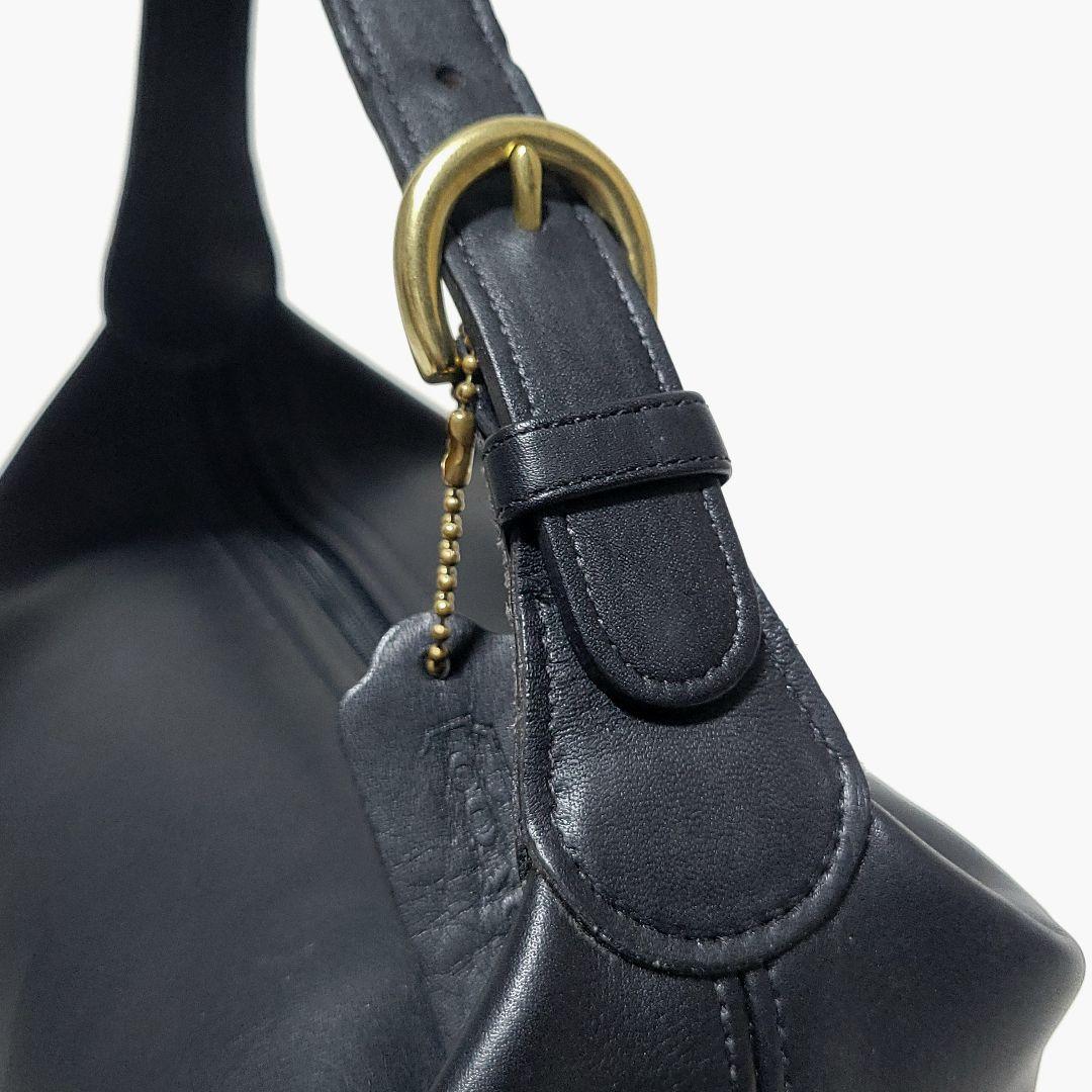 【美品】OLD COACH　ハンドバッグ レザー ポーチ チャーム 黒 4145