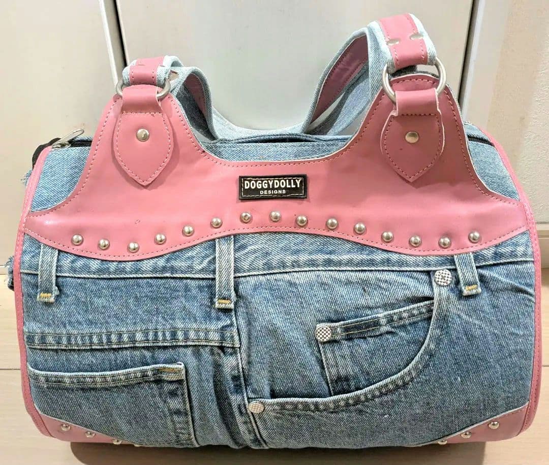 【DOGGY DOLLY】 ✦カワイイ♥ピンクデニムキャリーBAG♡オマケ付き♪