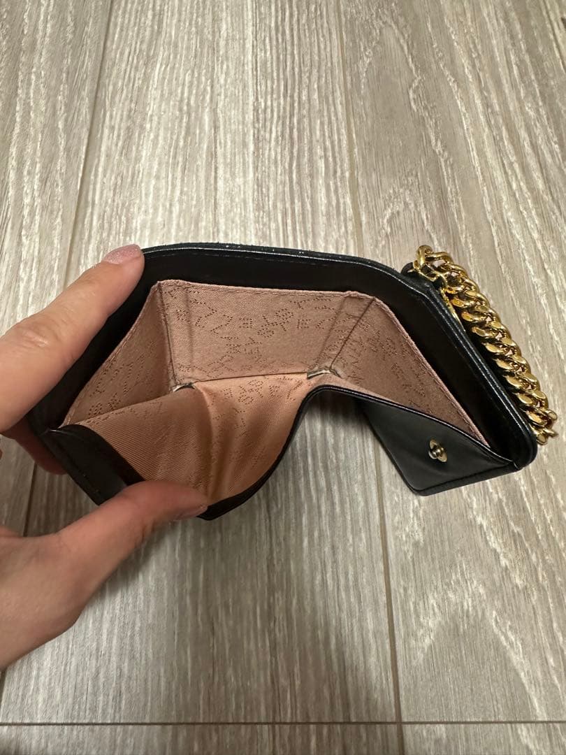 正規品！ステラマッカートニー★ファラベラ 三つ折財布 ブラック ゴールド
