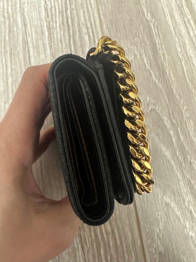 正規品！ステラマッカートニー★ファラベラ 三つ折財布 ブラック ゴールド