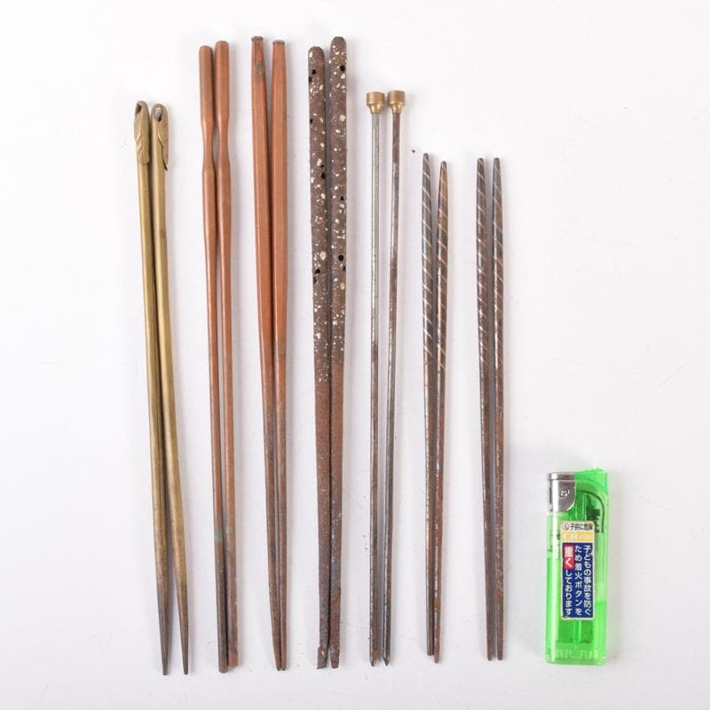 茶道具　古鉄古銅　火箸　まとめて　七組　C　6991