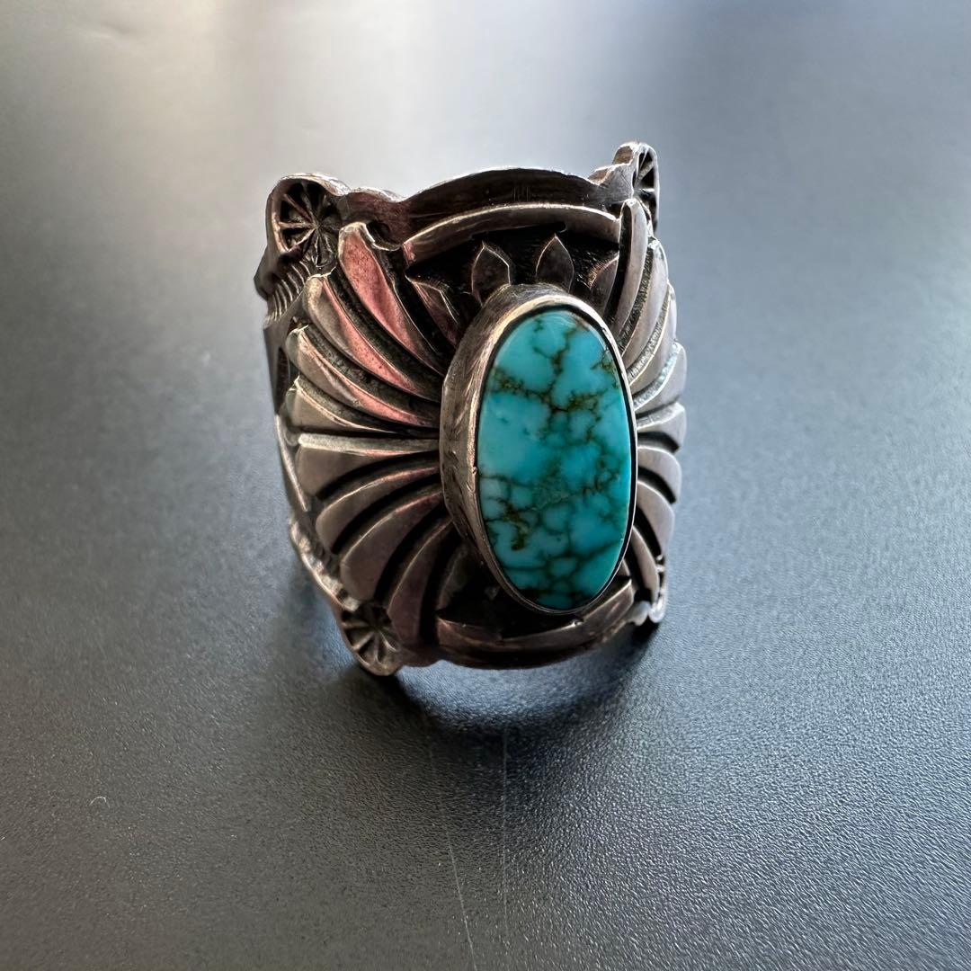 Navajo Sunshine Reeves ターコイズ リング 19号