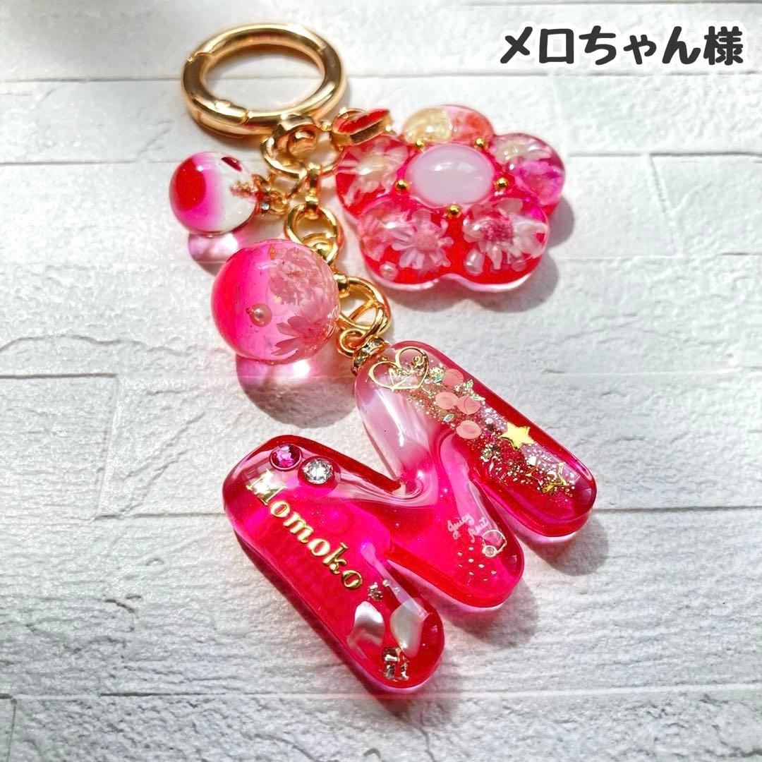 メロちゃんページ　名入れチャーム　レジンキーホルダー 5点