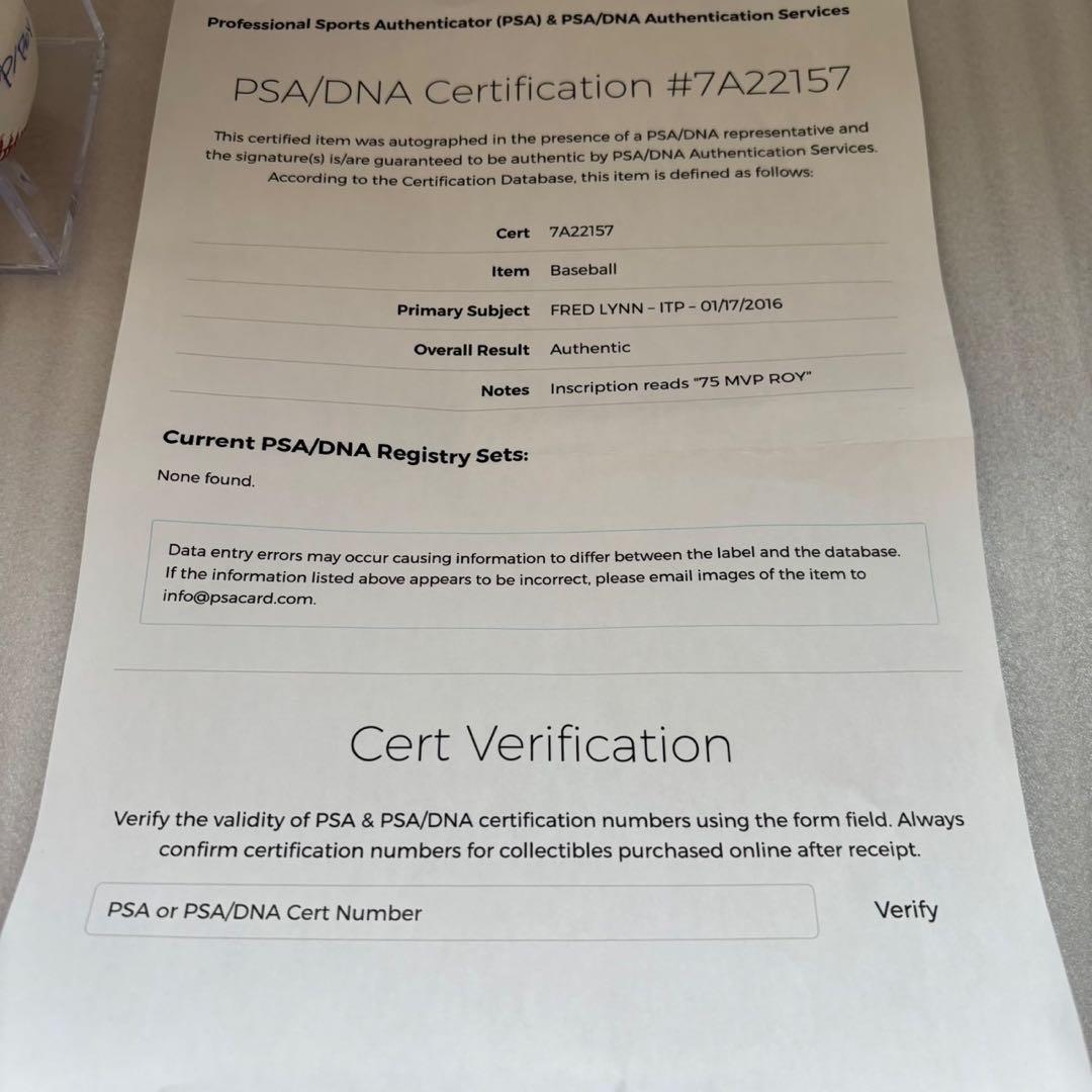 【希少】イチロー＆フレッドリン MLB史上 新人王＆MVP同時受賞者 直筆サイン