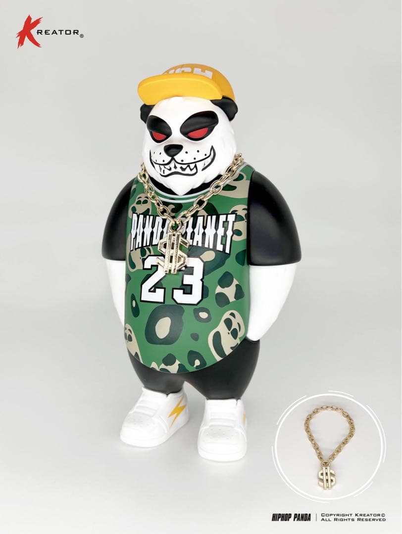 ヒップホップ・パンダ　緑　カッコいい　動物　アニマル　ポップカルチャー　おもちゃ