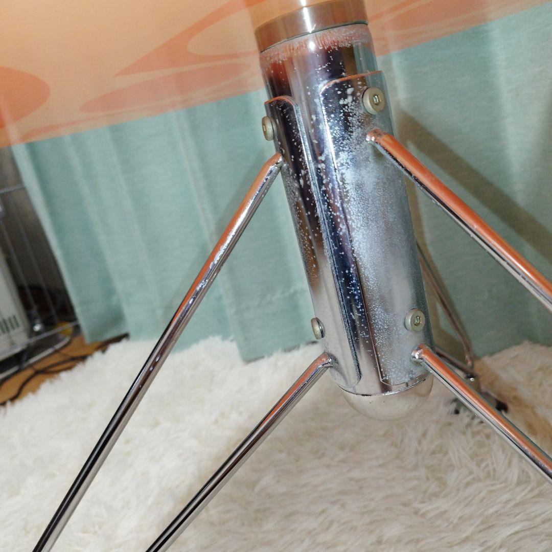 レトロ　オシャレ　ローテーブル　ガラス　オレンジ