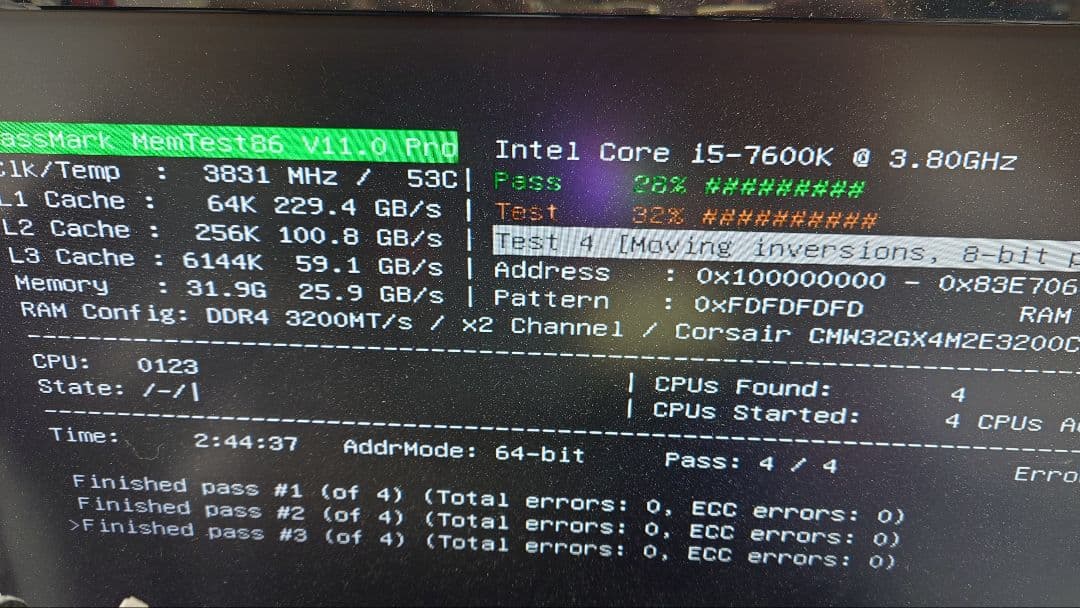 Corsair DDR4-3200 2x16G RGB　ホワイトモデル