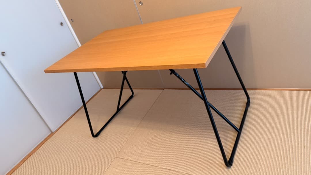 MUJI無印良品 折りたたみテーブル120cm オーク ハイタイプ