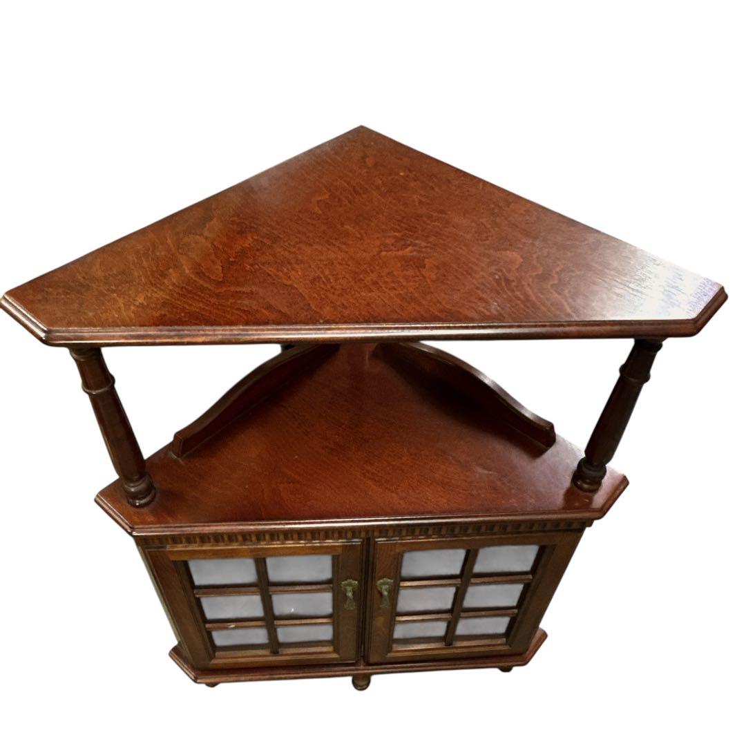 四国工芸　古具　木製コールキャビネット コーナーラック