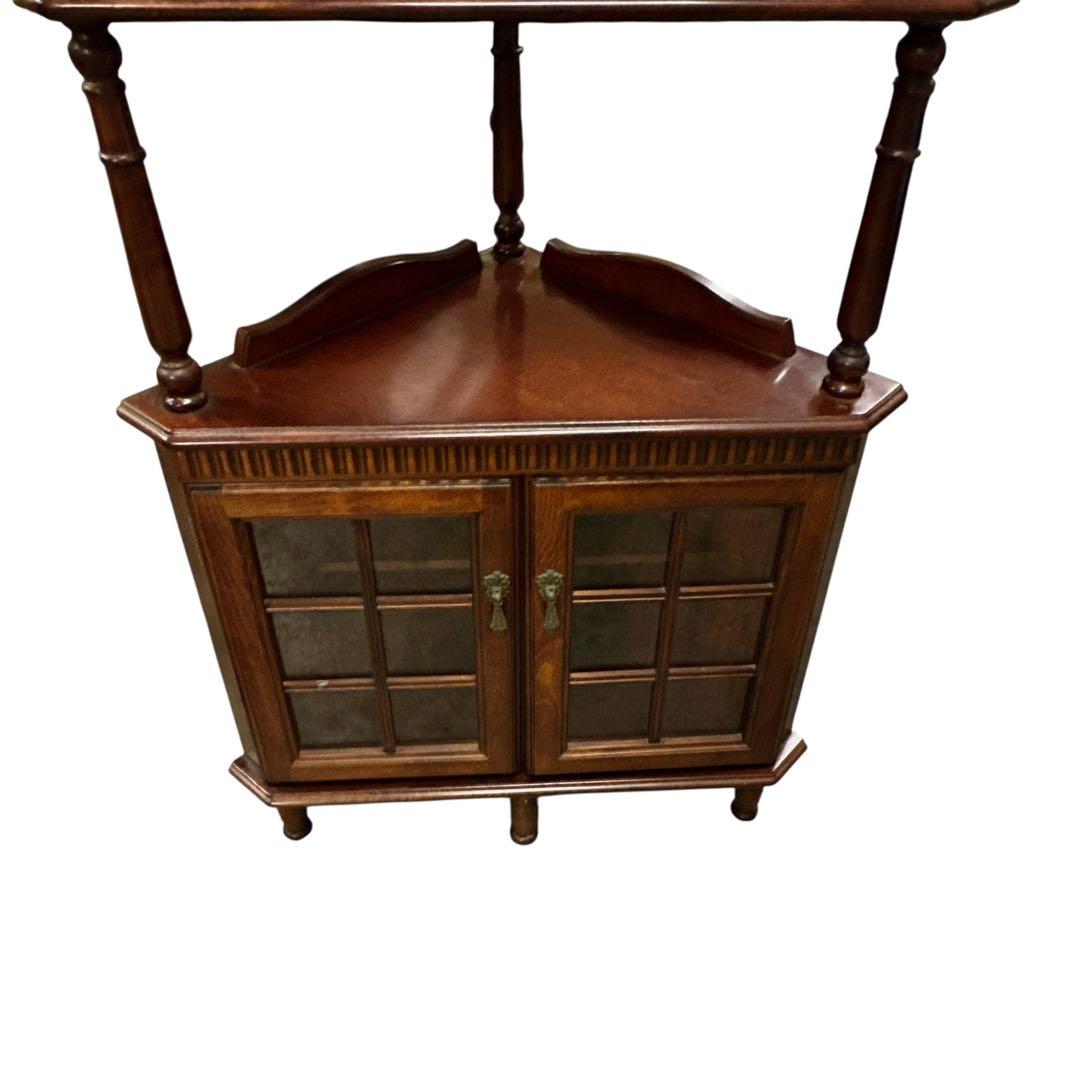 四国工芸　古具　木製コールキャビネット コーナーラック