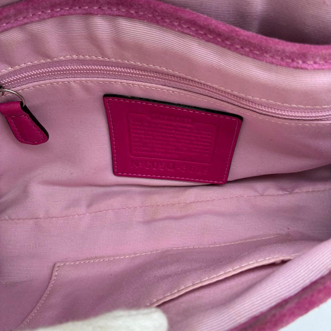 極美品✨ コーチ パッチワーク ソーホー フラップ ワンショルダーバッグ ピンク