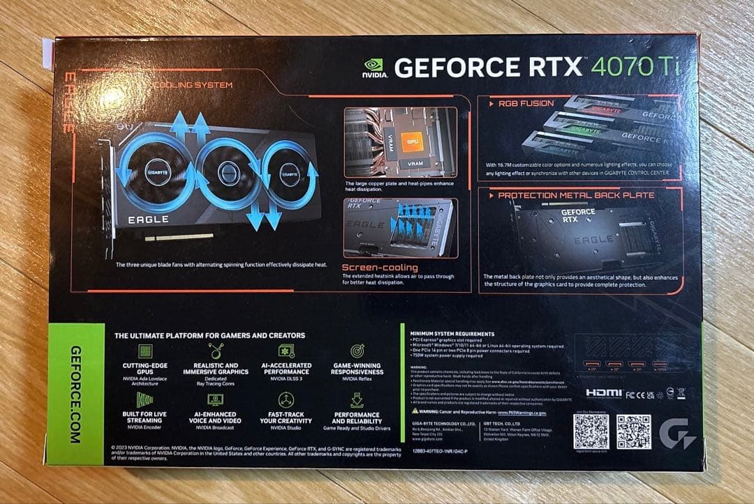 グラフィックボード・グラボ・ビデオカード GIGABYTE EAGLE GeForce RTX 4070 Ti