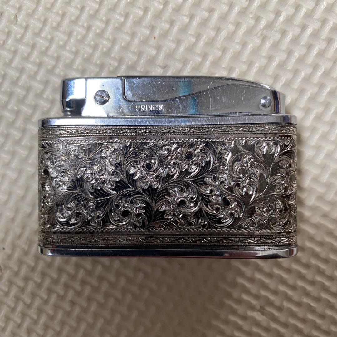 PRINCE 彫刻模様 メタルライター　オルゴール付き