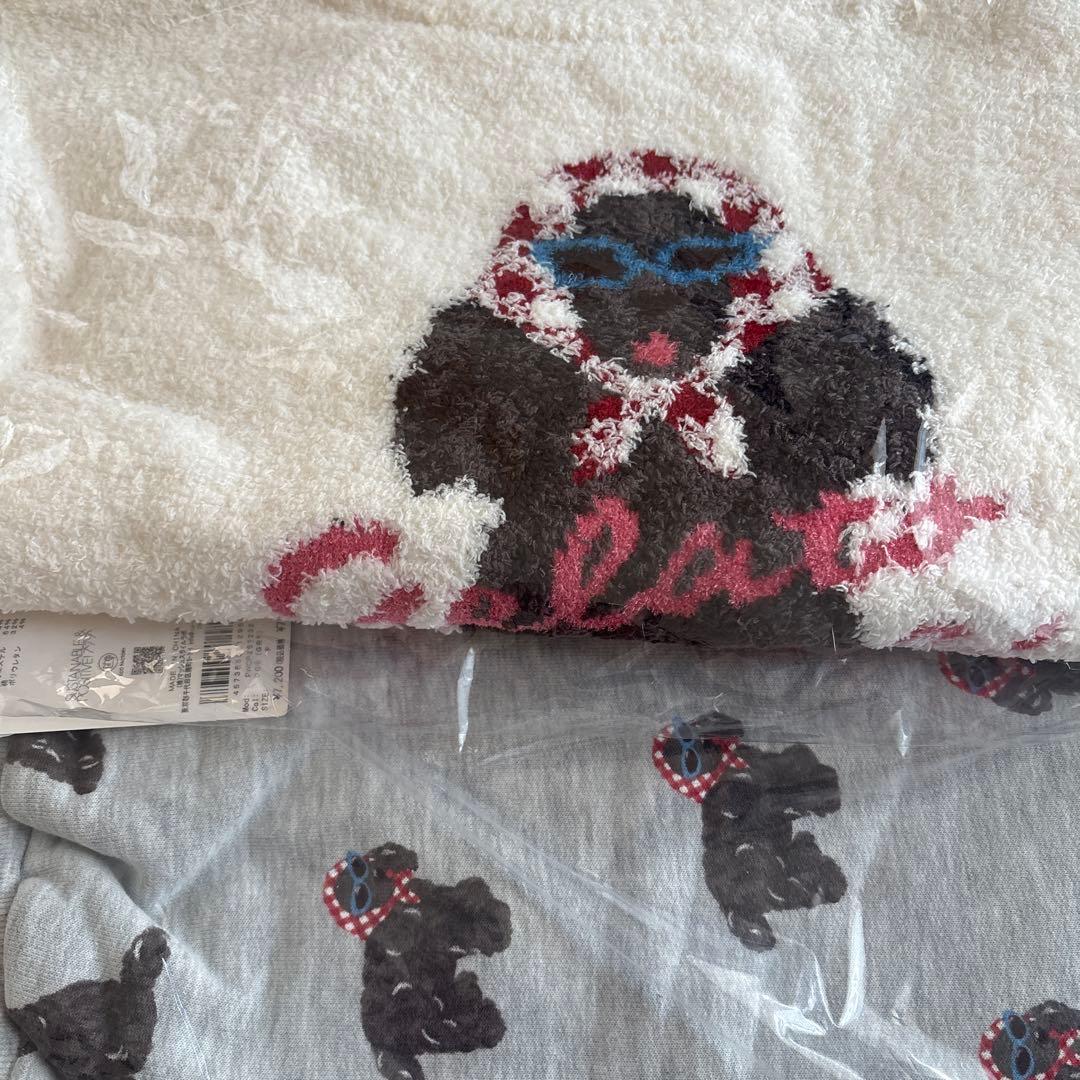 新品♡ジェラートピケ♡ スカーフDOGジャガードプルオーバー&ロングパンツセット