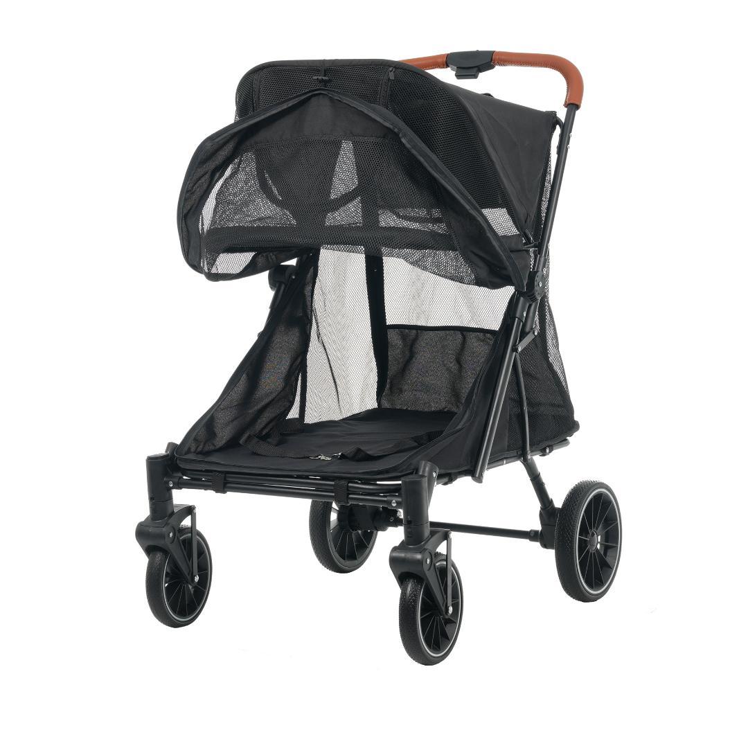 ペットカート 耐荷重50㎏ 大型犬対応 前後ドア 乗りやすい 折りたたみ 多頭