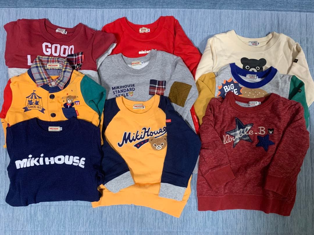 【naaana】　ミキハウス／ダブルビー　トレーナー &ロンTセット