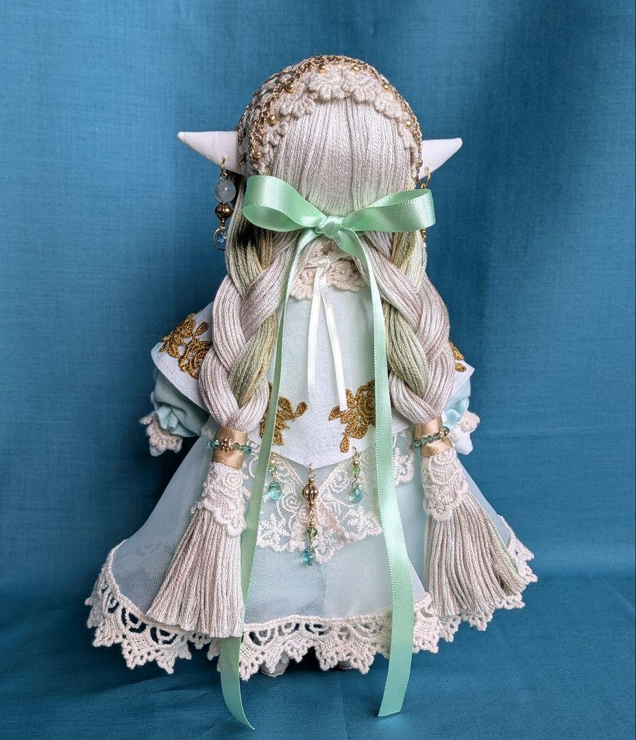 翠銀髪の子　オリジナル アートドール