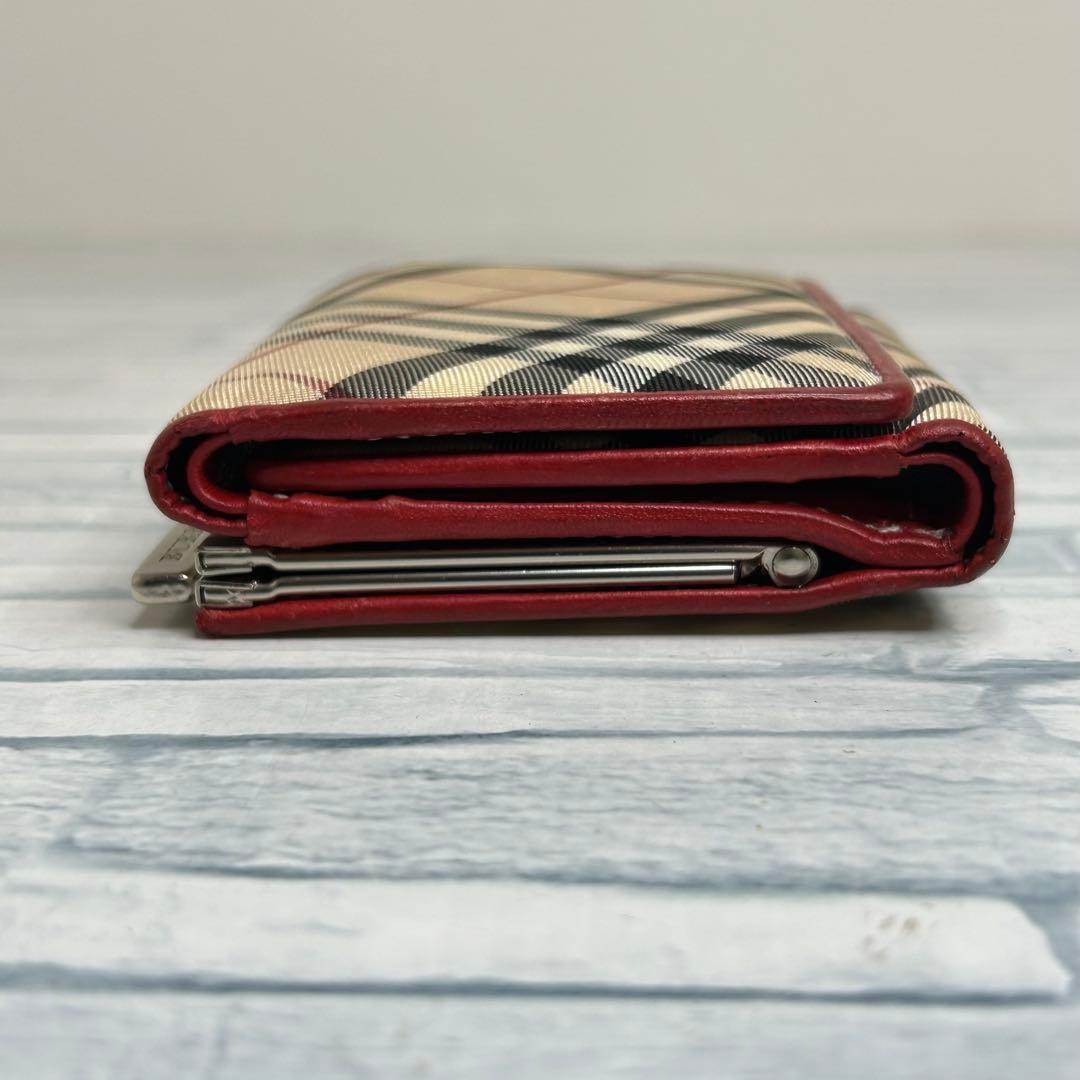 35 美品　BURBERRY バーバリー　二つ折り財布　がま口
