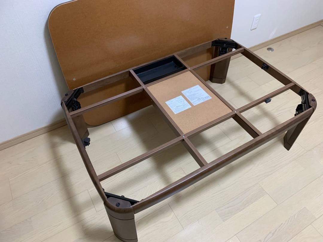 ブラウン 折りたたみ こたつ 長方形