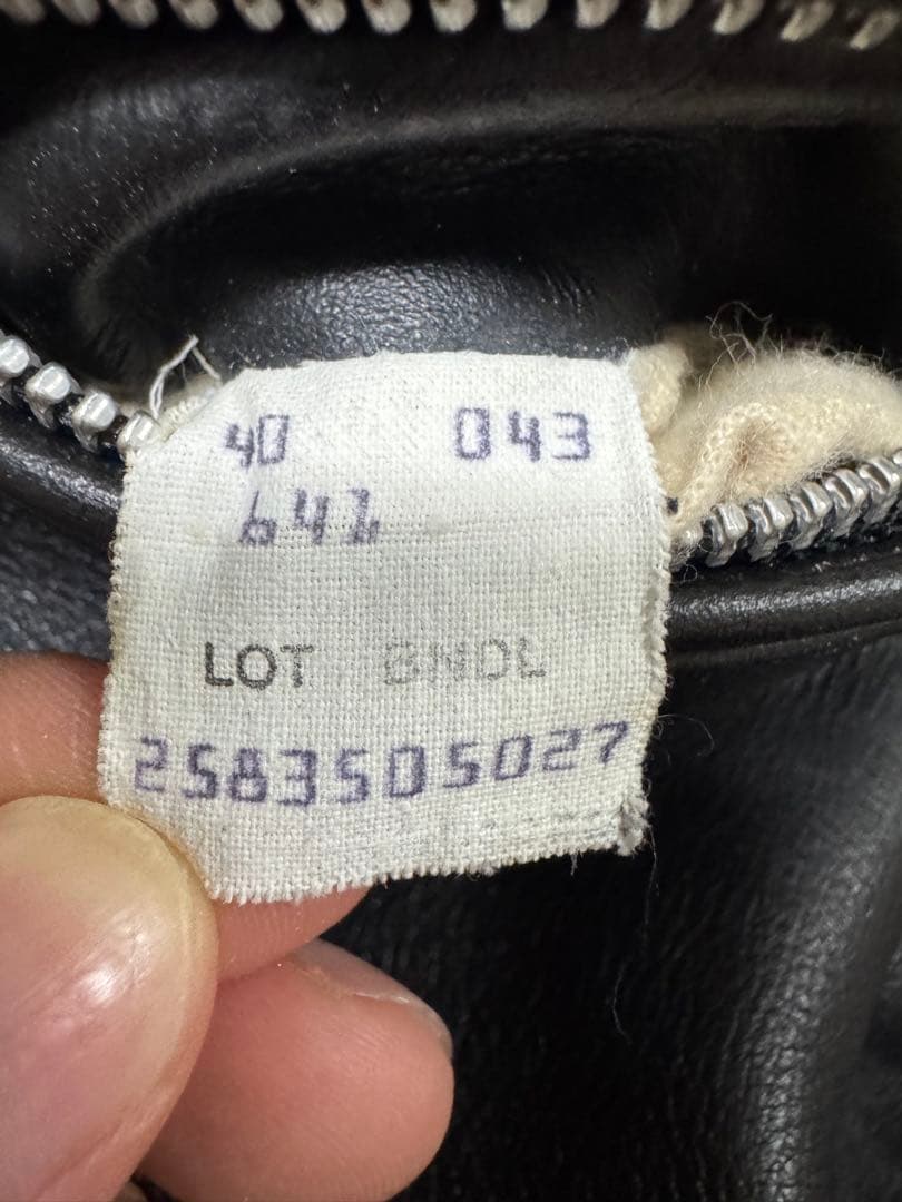 Schott シングルライダース ブラックレザージャケット 641 USA製