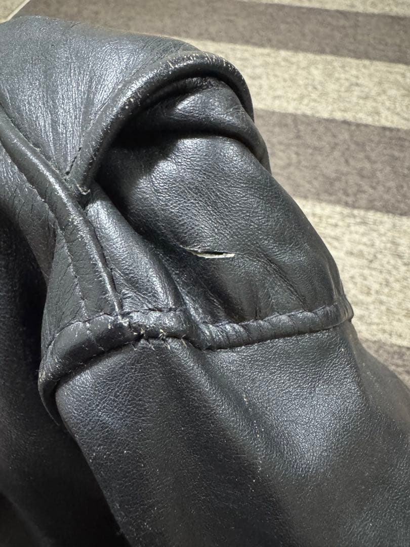 Schott シングルライダース ブラックレザージャケット 641 USA製