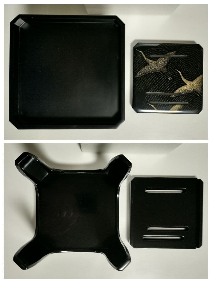 輪島塗　千羽鶴沈金　屠蘇器　作家もの