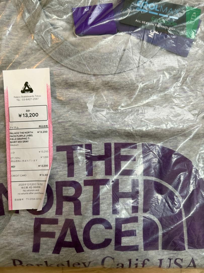 新品未使用 PALACE THE NORTH FACE supreme