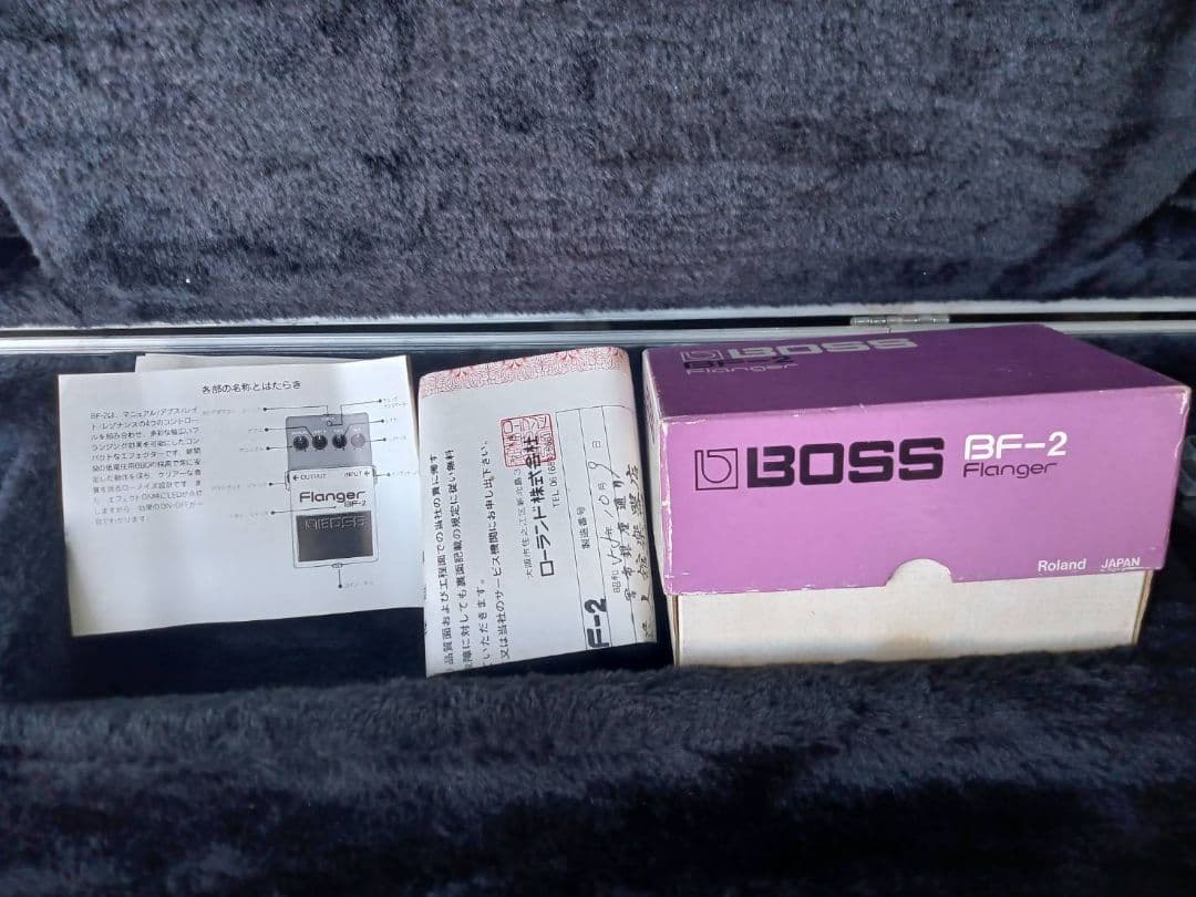 日本製　BOSS BF-2 フランジャーエフェクター　銀ネジ　元箱取説