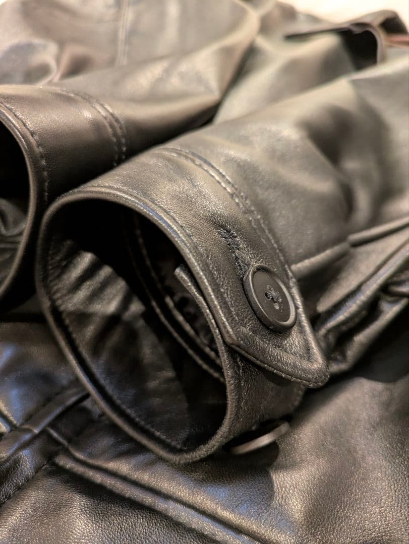 【美品】BEAMS　ビームス レザー ジップブルゾン