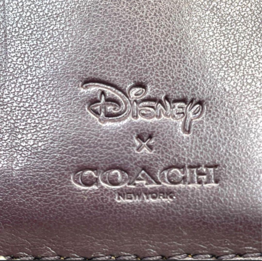【Disneyコラボ 】Coach ミニーマウス 折り財布 ラウンドファスナー