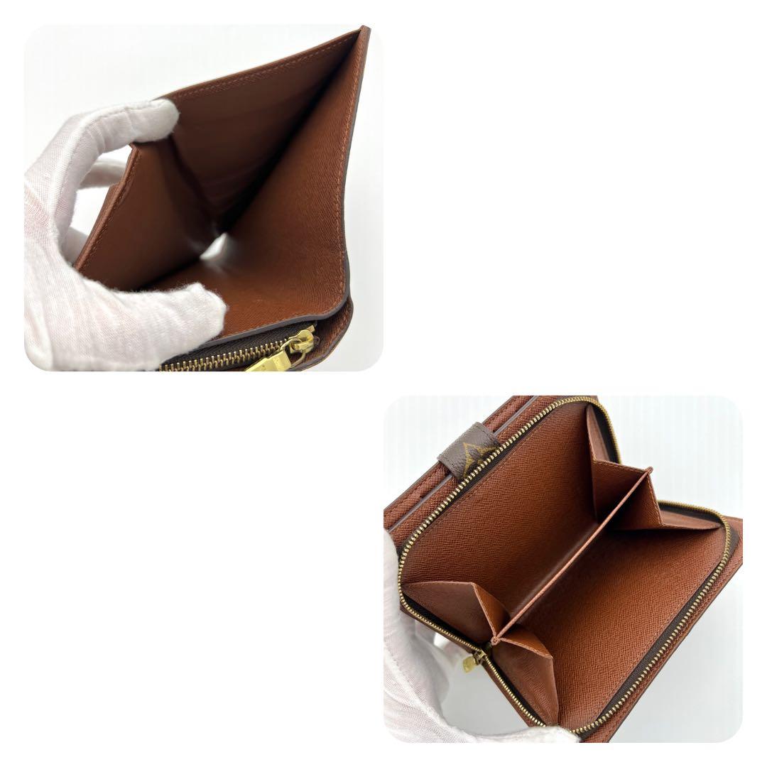 【極美品・パスケース付き】ルイヴィトン モノグラム ポルトパピエジップ 折り財布