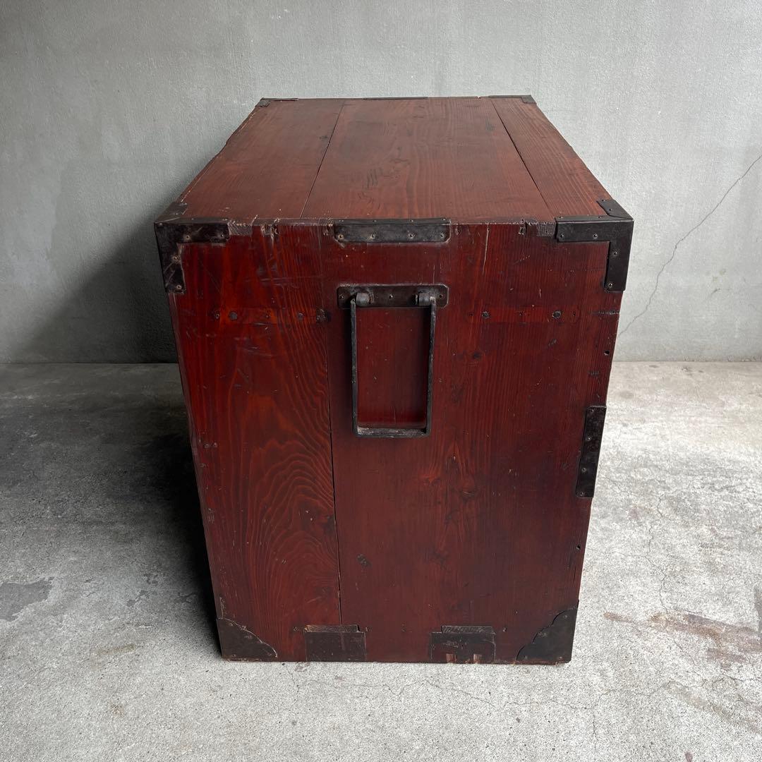 和製アンティーク 明治大正期 会津箪笥 引手金具 小振りサイズ 引き出し