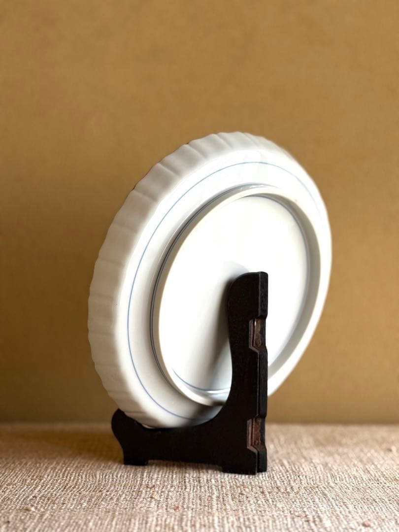 九谷焼【山岸政山作】 希少 九谷五彩 大皿 飾り皿 花紋 古美術 伝統工芸