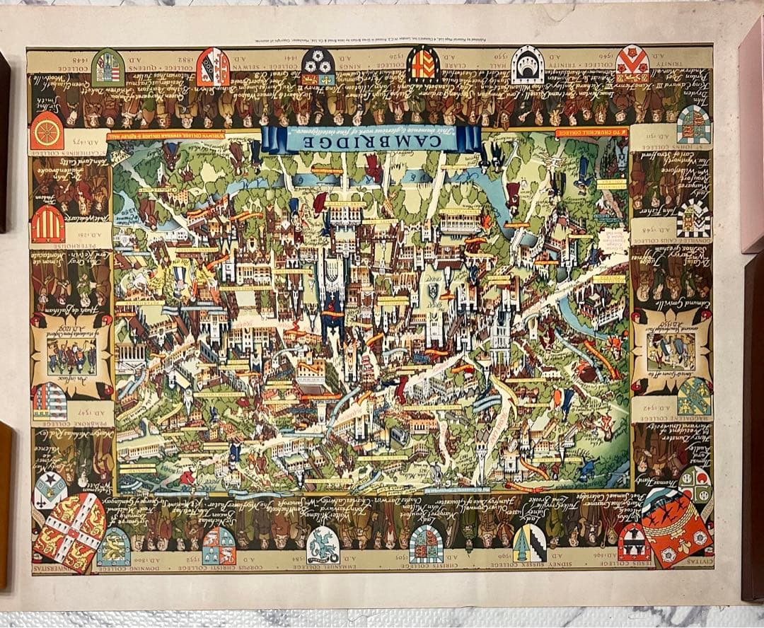 ケンブリッジ ヴィンテージ 絵地図 地図 ポスター