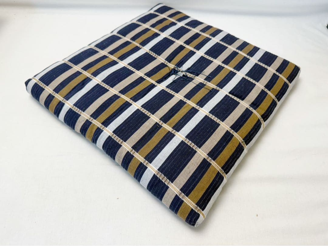 未使用 茶道具 茶席用 和調柄 吉野格子 手作り 座布団 10枚組 敷物 紙箱