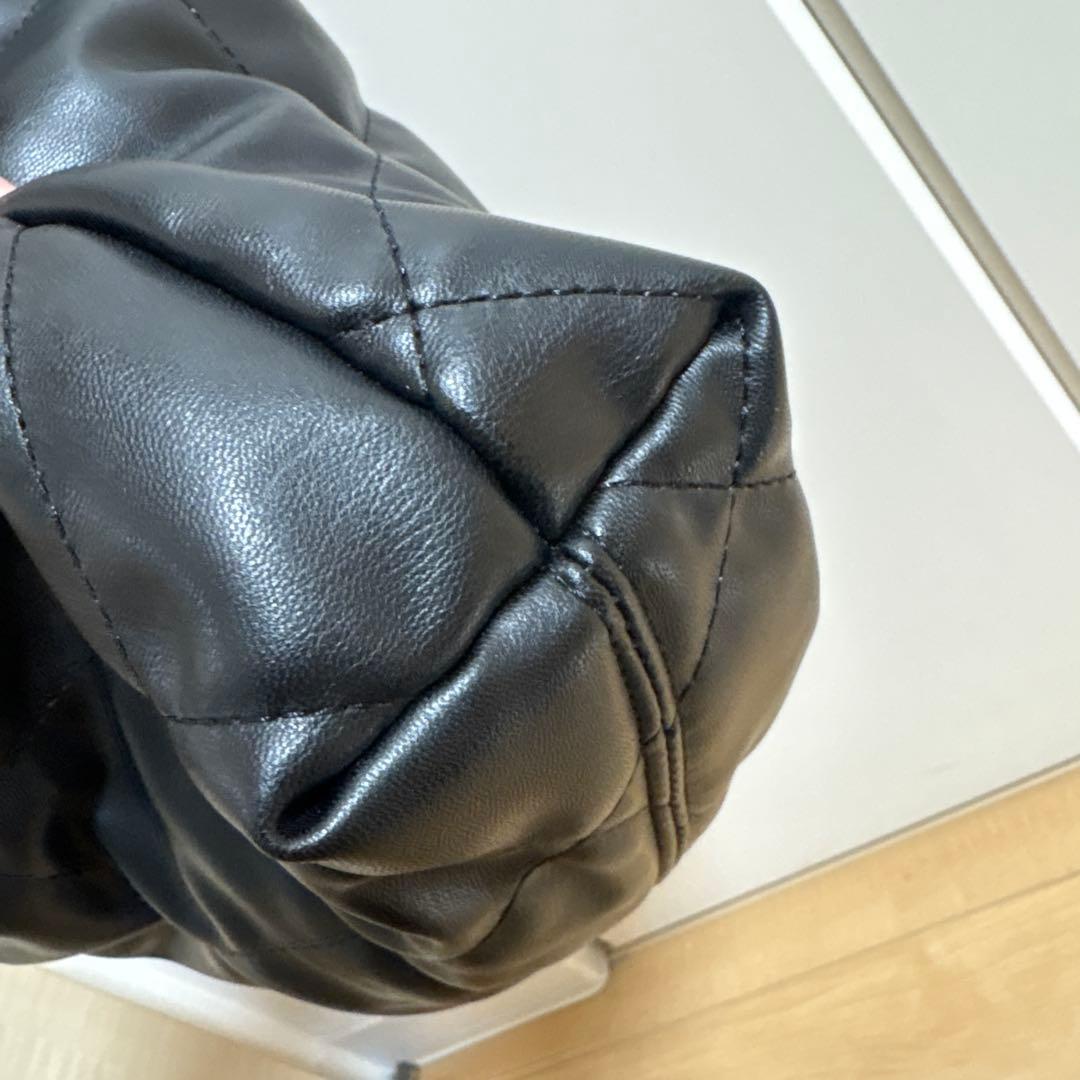 キルティング黒ショルダーバッグ　スローブイエナ