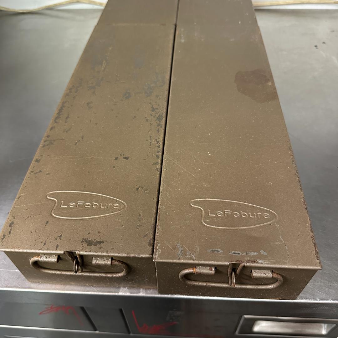 【希少 LeFebure製】ヴィンテージ メタルストレージボックス 収納ボックス