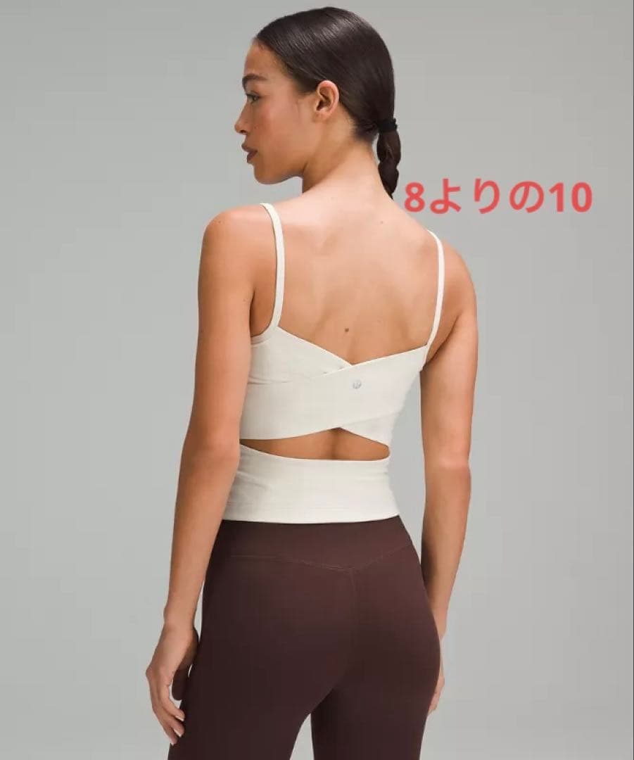 3点まとめ　ルルレモン　ピンクのタンク、白いクロスバックタンク、薄紫のタンク