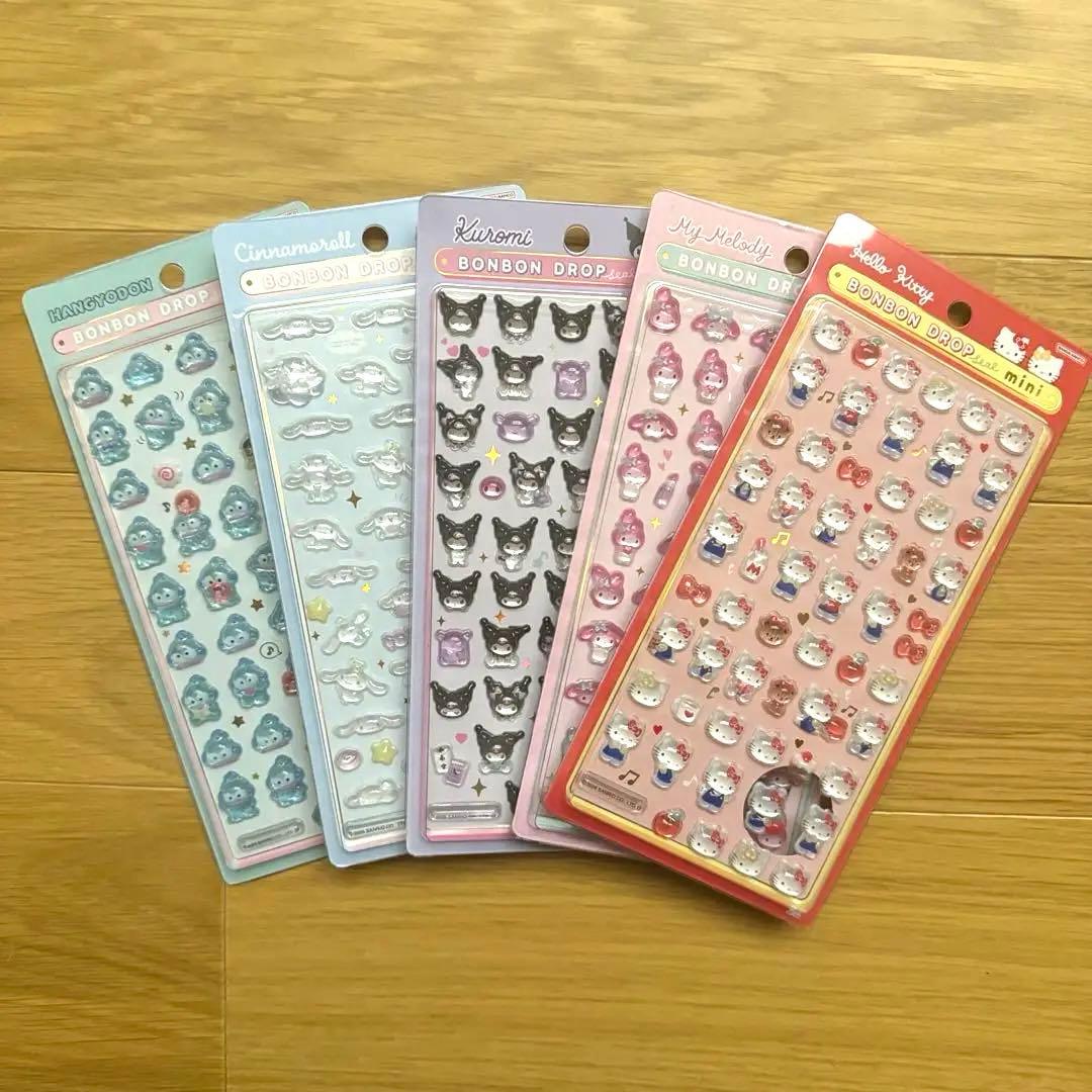 【正規品】ボンボンドロップシール ミニ サンリオ 5点セット　ボンドロ