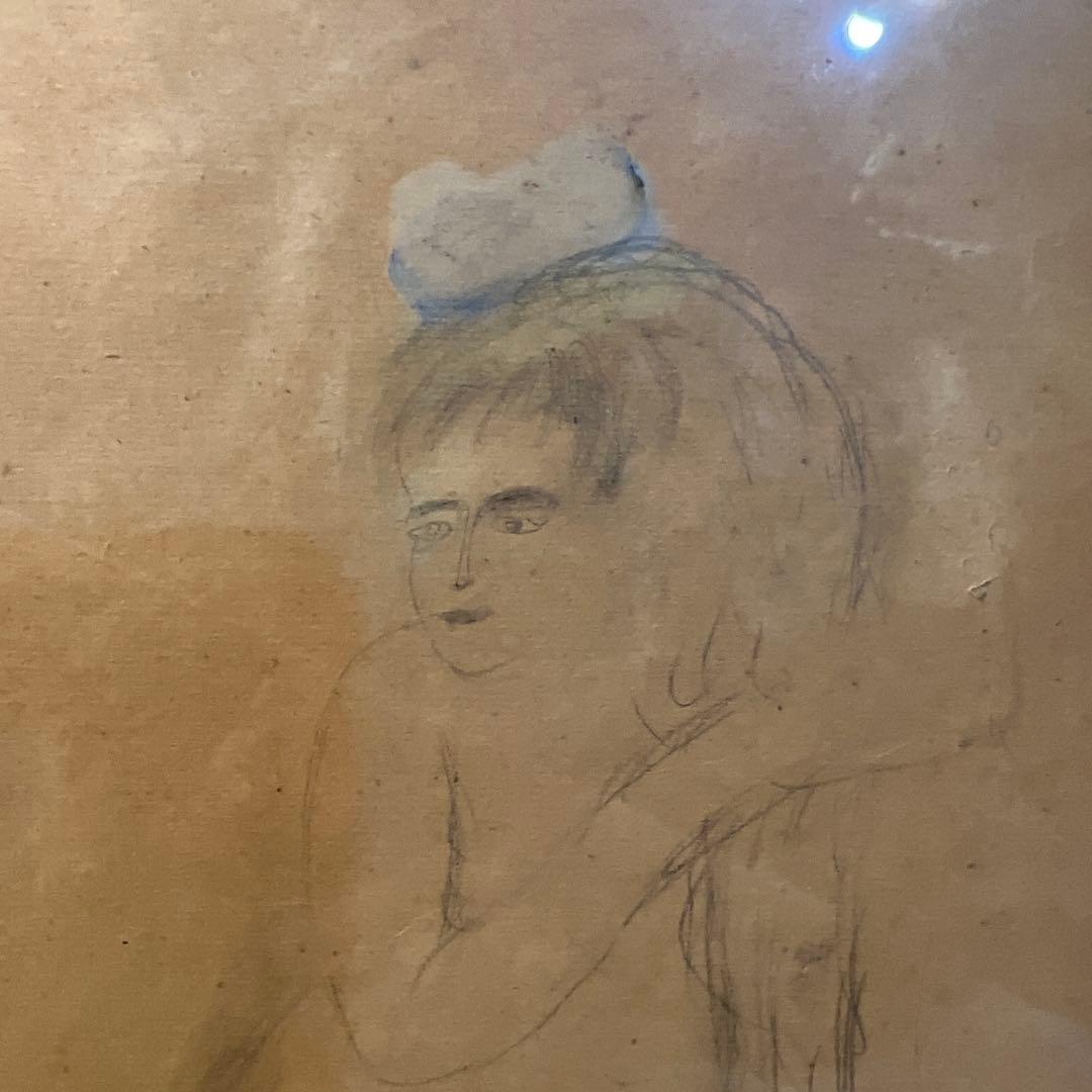 織田広喜　女性の肖像 鉛筆画