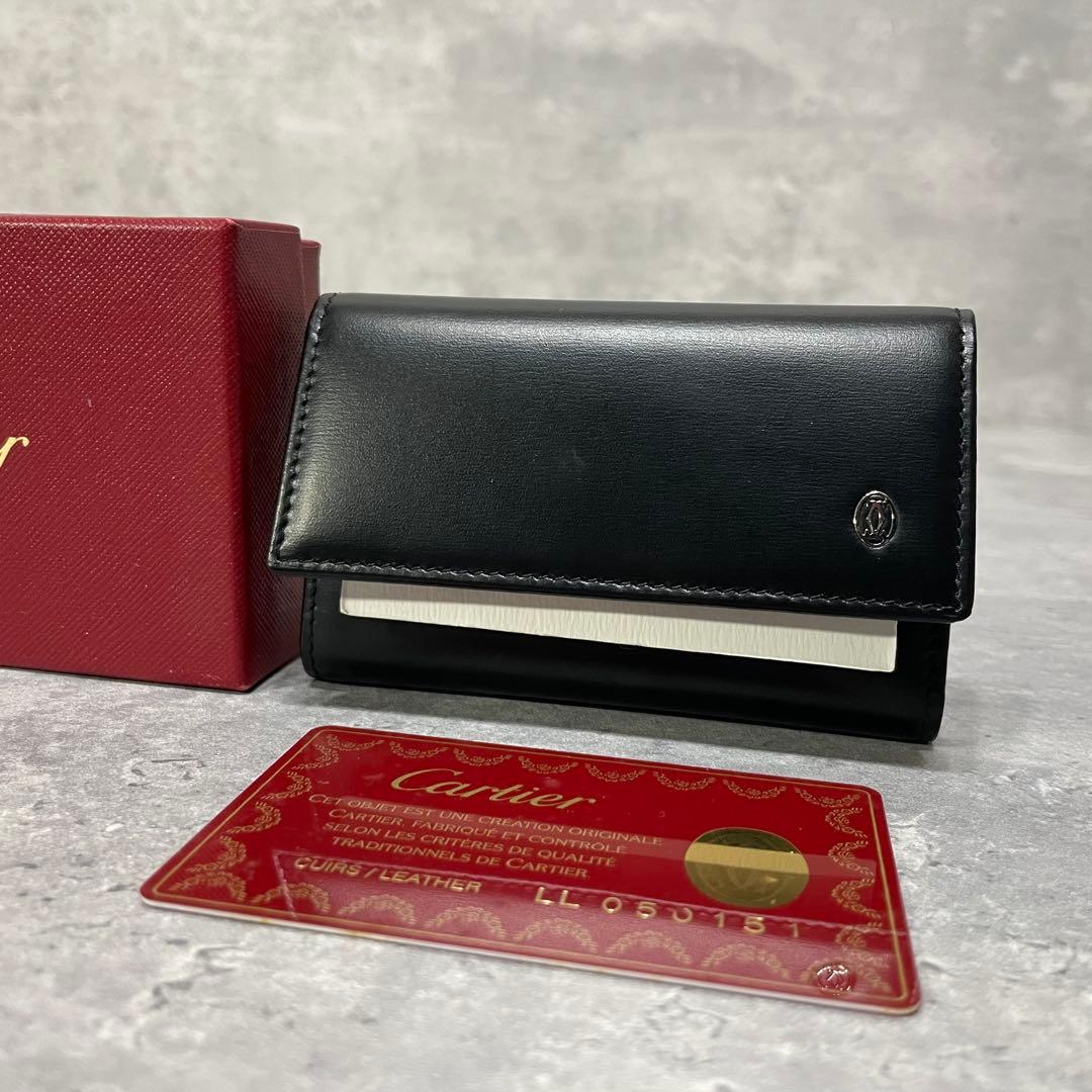 新品未使用 Cartier カルティエ レザー ドゥーブルCロゴ キーケース