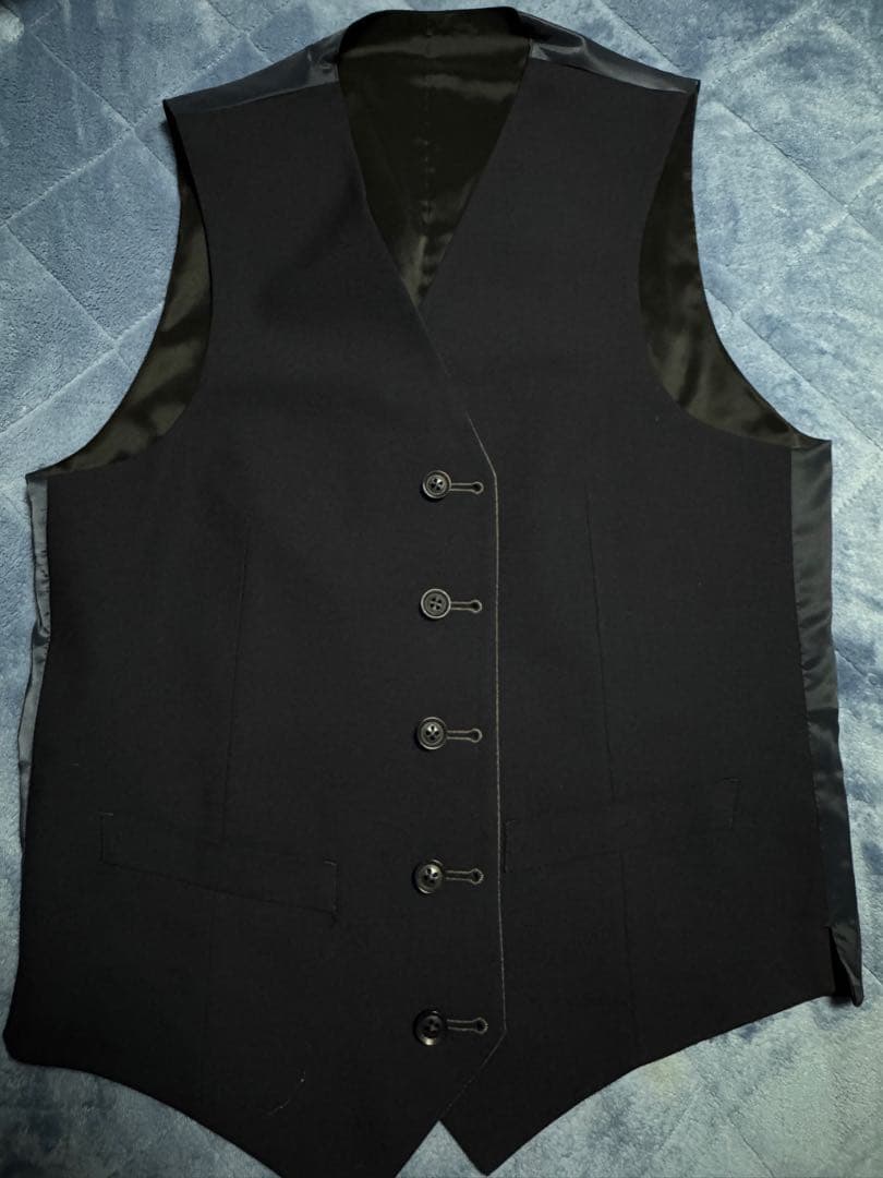 【新品】AOKI リバーシブル ベスト ジレ 紺 グレー Sサイズ