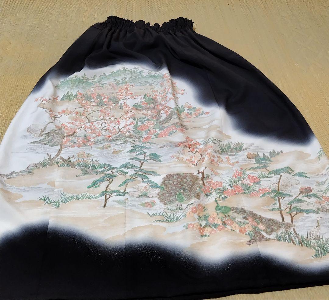 B2064 留袖リメイク袖広がりデザインフォーマルパーティードレス