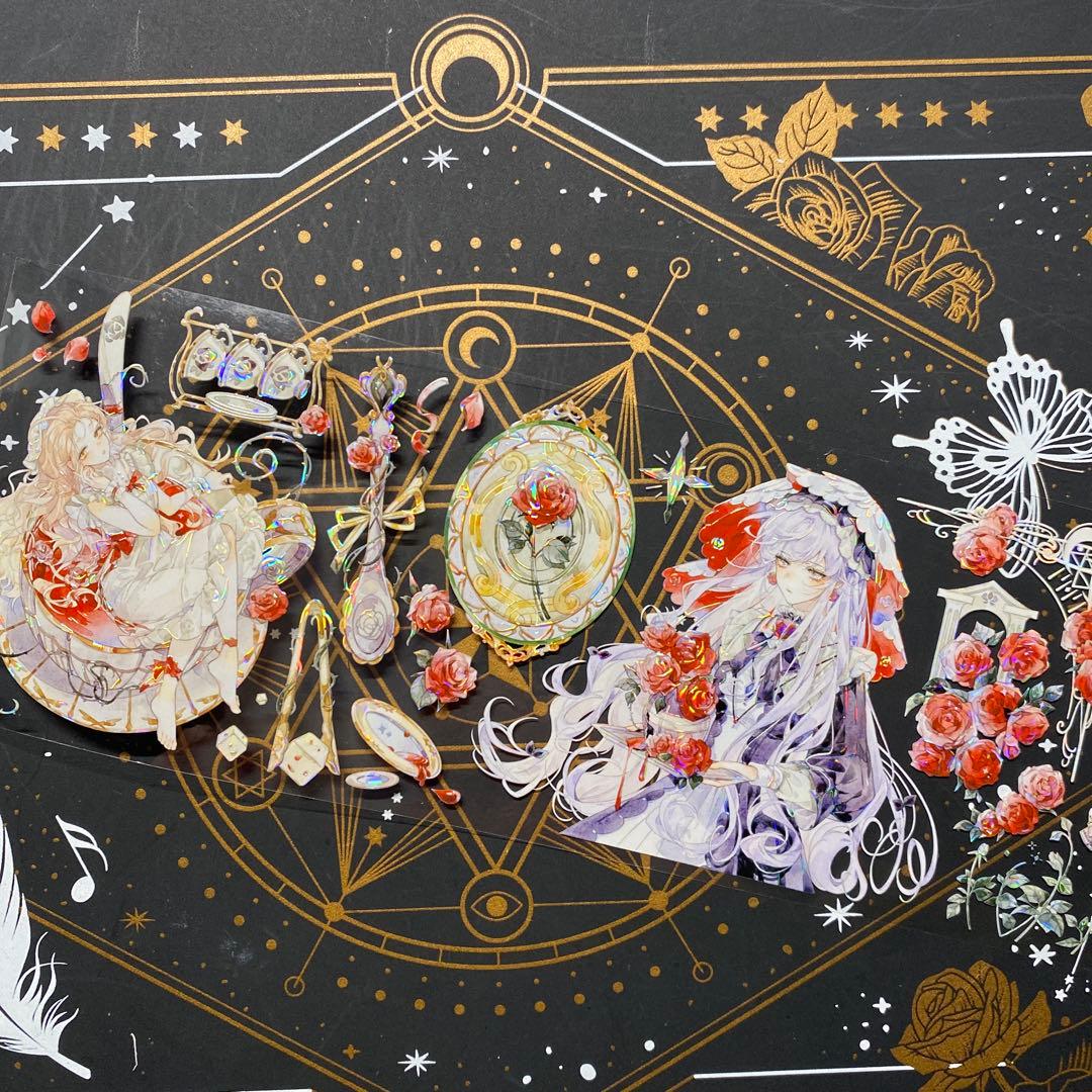 【9218】海外　マステ中古巻　貝殻光マスキングテープ　人物系　女の子　残量多め