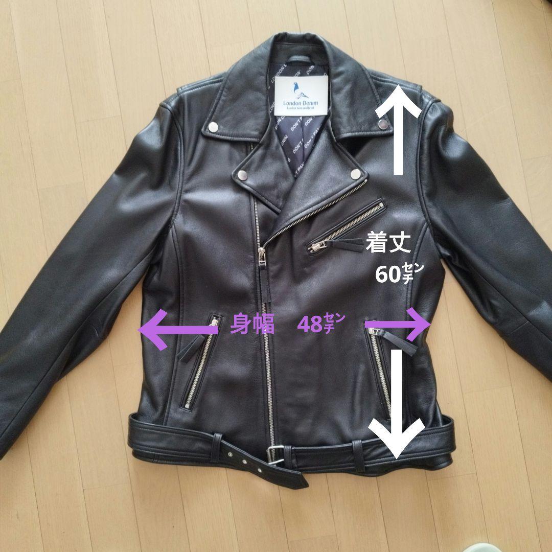 London Denim ブラックレザー シングルライダース