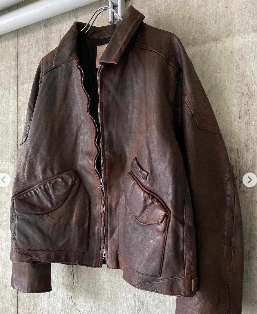 ジャケット・アウター ANCELLM 26ss LEATHER JACKET D.BRICK 2
