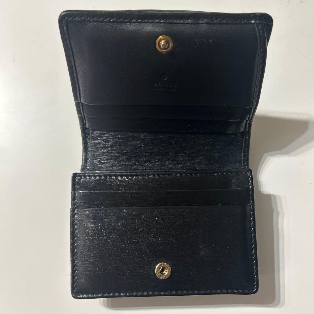 Gucci【正規品】 二つ折り財布 オフディアブラック キルティング